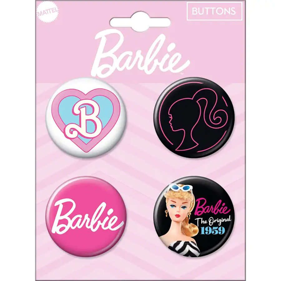 Barbie Logos Classic 4-Button Set #7 (89786BT4)