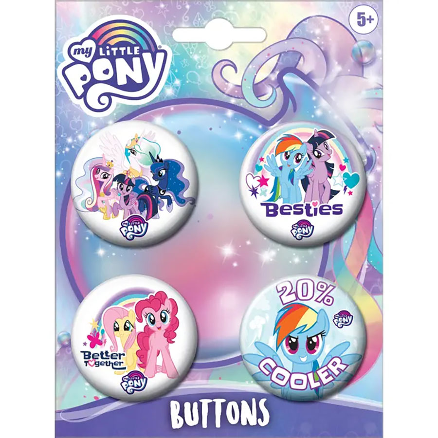 My Little Pony Friendship Is Magic 4-Button Set #1 (88096BT4)