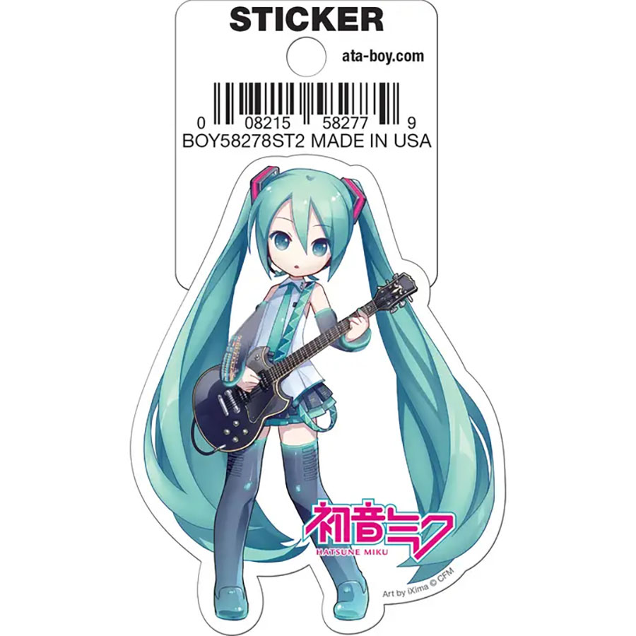 Hatsune Miku Guitar Die-Cut Sticker (58277ST2)