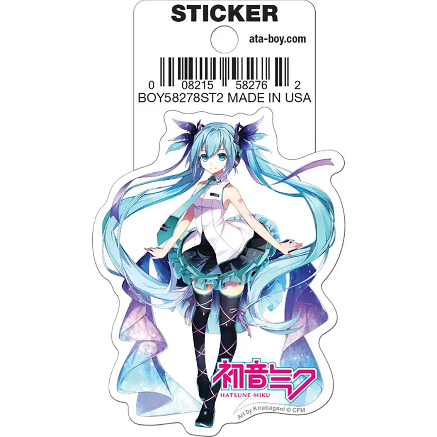 Hatsune Miku Purple Blue Ribbon Die-Cut Sticker (58276ST2)