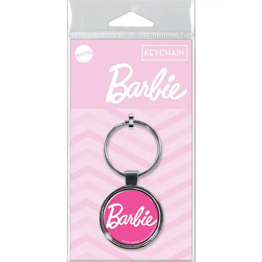 Barbie Logo on Pink Keychain (66443KR)