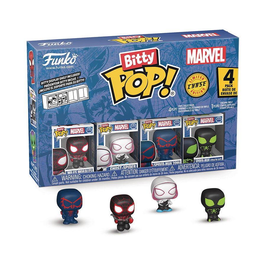 Bitty POP Spider-Man Miles Morales 4-Pack Vinyl Figure
