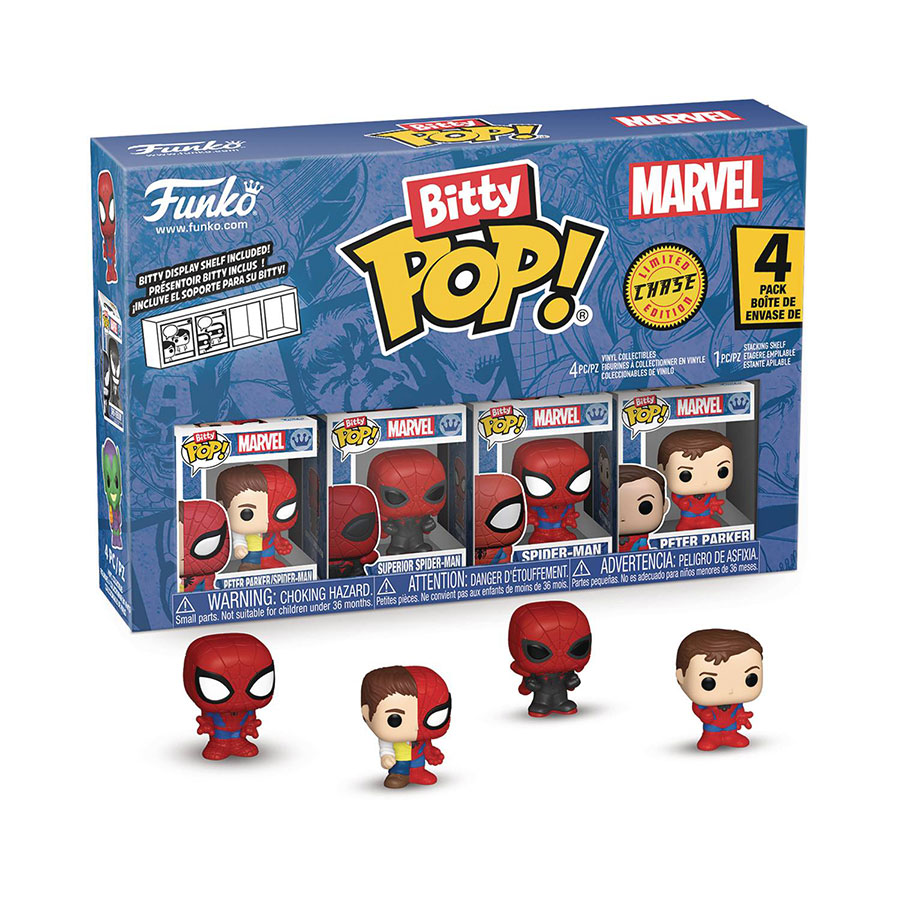 Bitty POP Spider-Man Peter Parker (Spider-Man) 4-Pack Vinyl Figure