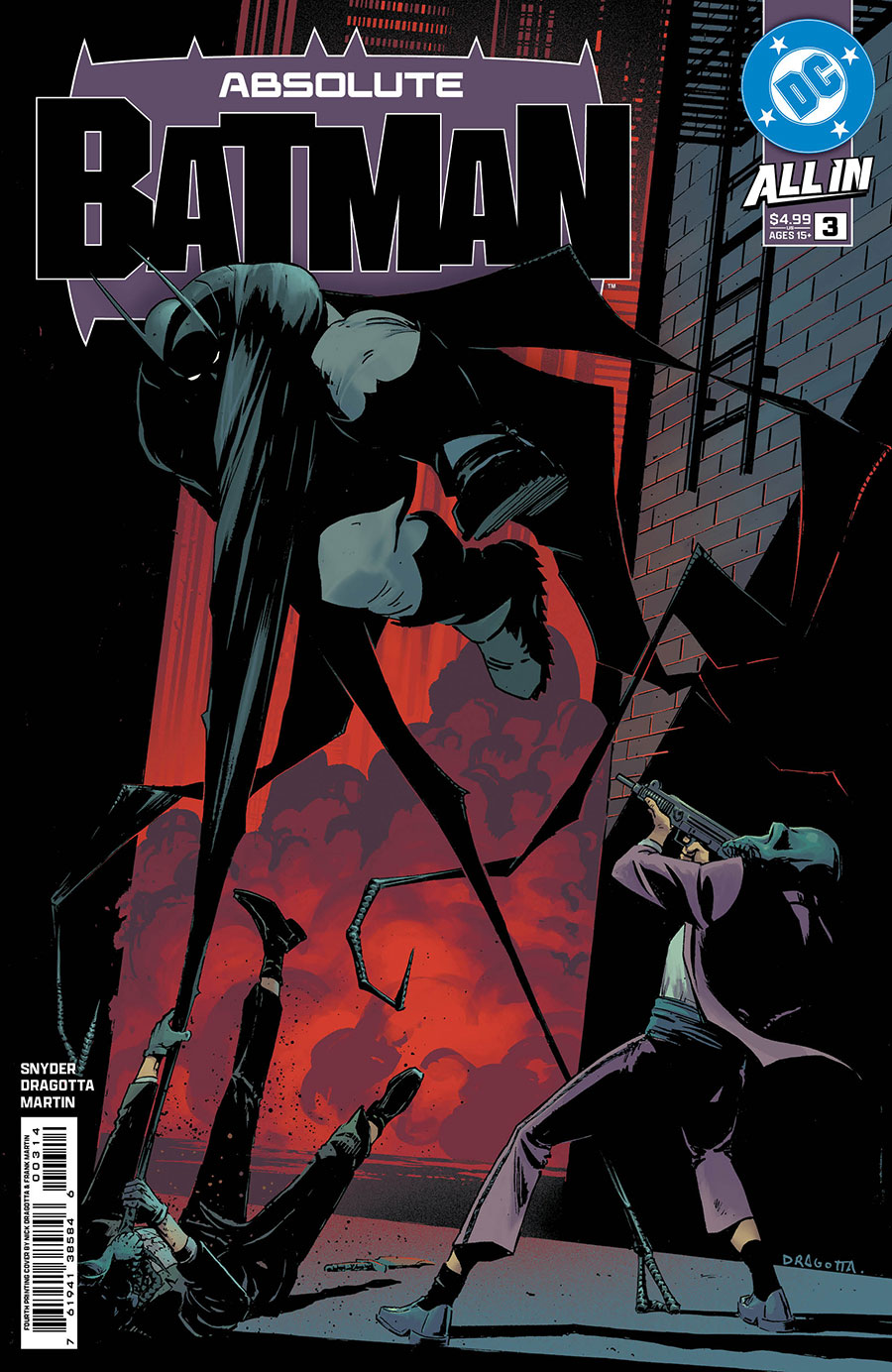 Absolute Batman #3 Cover I 4th Ptg Nick Dragotta Logo Color Variant Cover (DC All In)