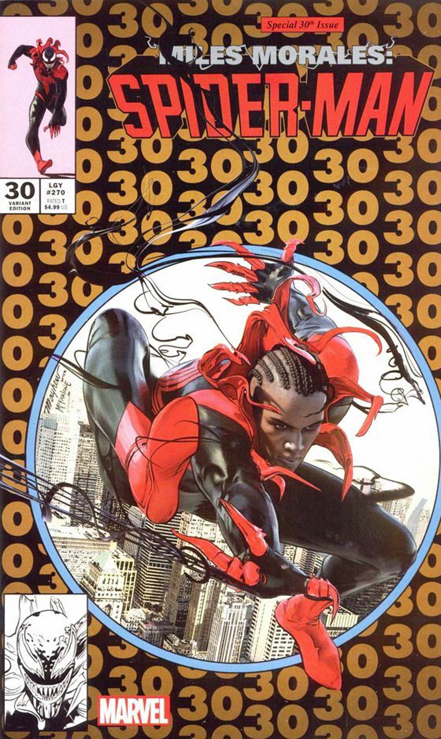 Miles Morales Spider-Man #30 Cover H Mike Mayhew Gold Variant Cover