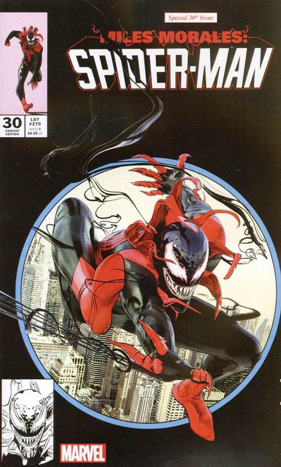 Miles Morales Spider-Man #30 Cover I NYCC Mike Mayhew Venomized Variant Cover