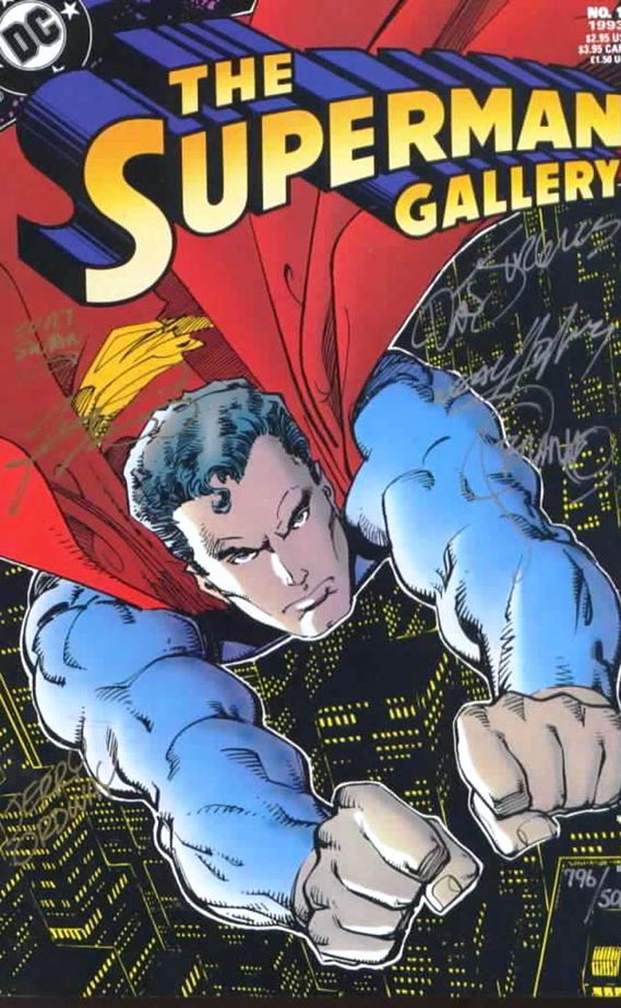 Superman Gallery #1 Cover D Signed by Curt Swan Neal Adams and Dan Jurgens No COA