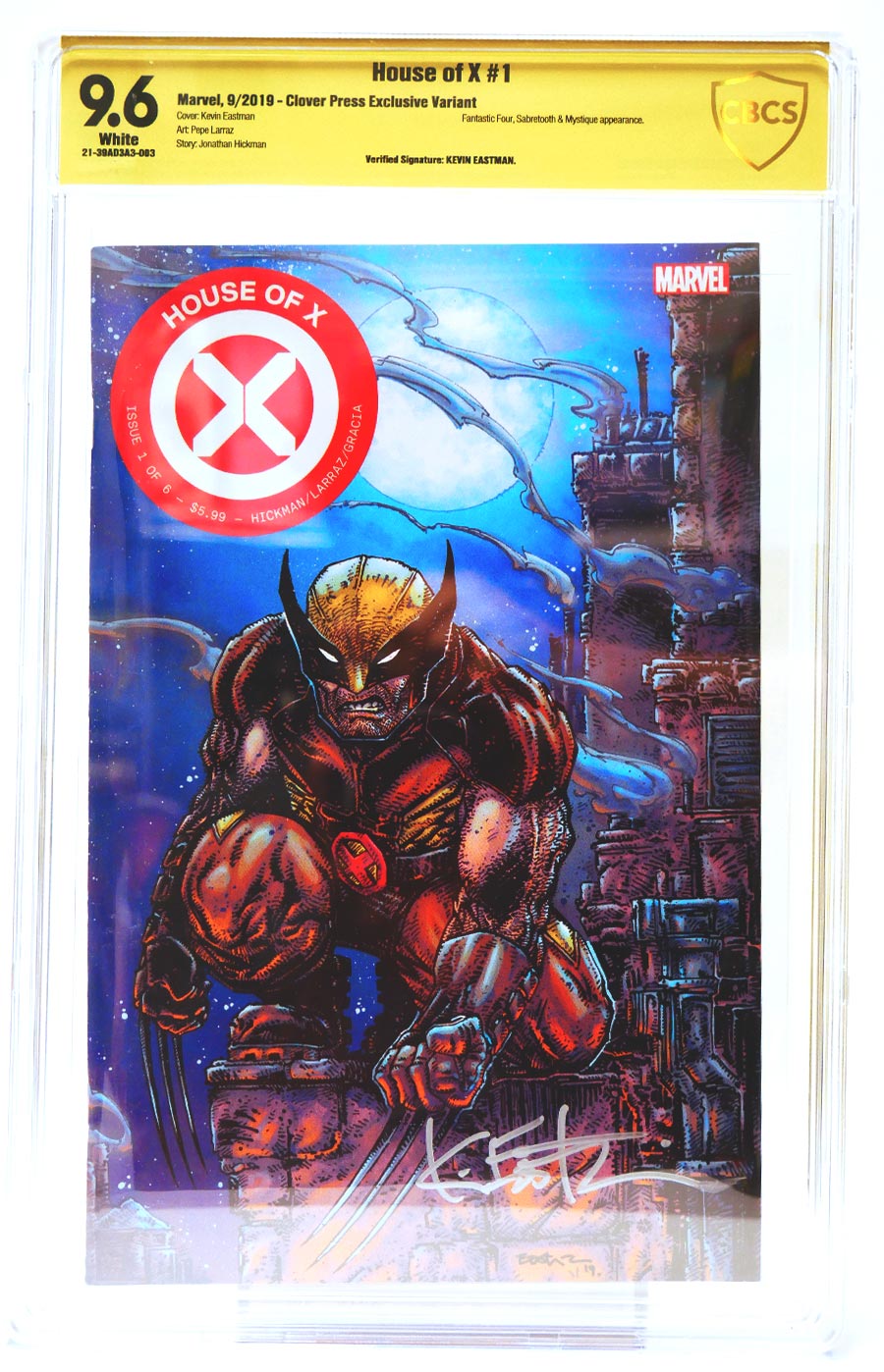 House Of X #1 Cover Z-B CBCS 9.6 Clover Press Exclusive Kevin Eastman Variant Cover Signed By Kevin Eastman