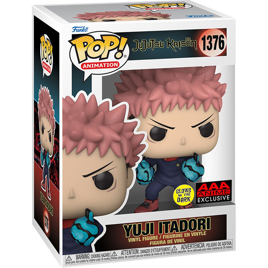 POP Jujutsu Kaisen Yuji Itadori Divergent Fist Glow-In-The Dark AAA Anime Exclusive Vinyl Figure