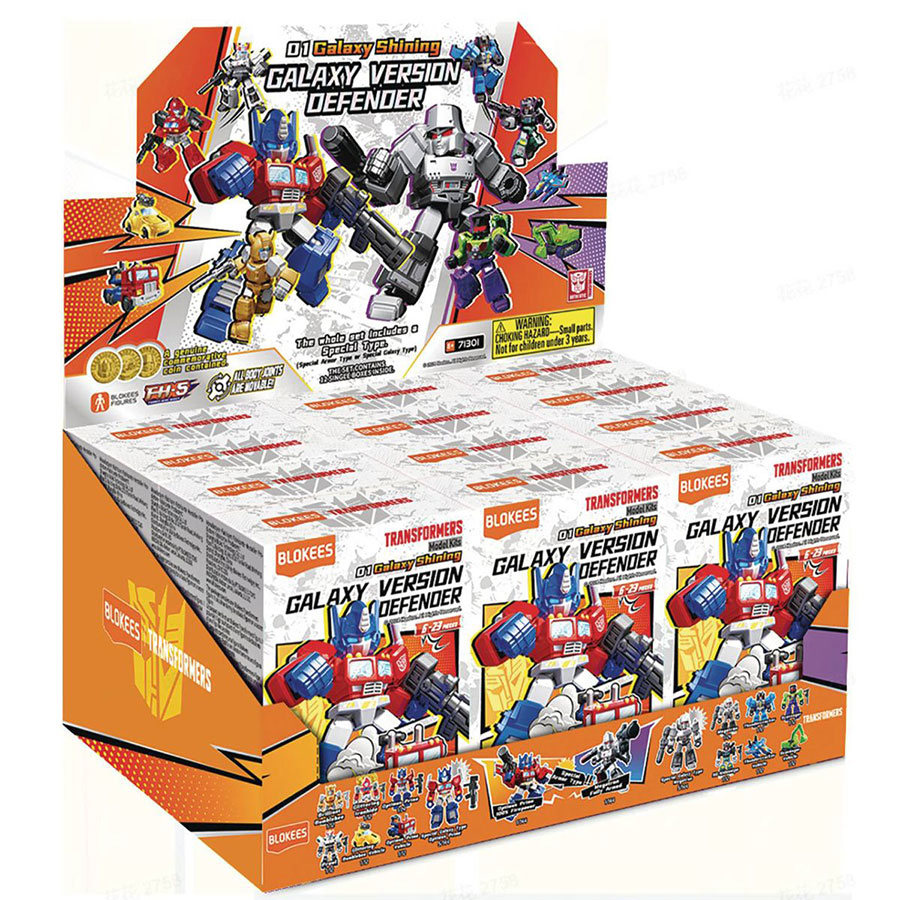 Transformers Galaxy Defender Version 1 Blokees Blind Mini Model Kit Display Case of 12