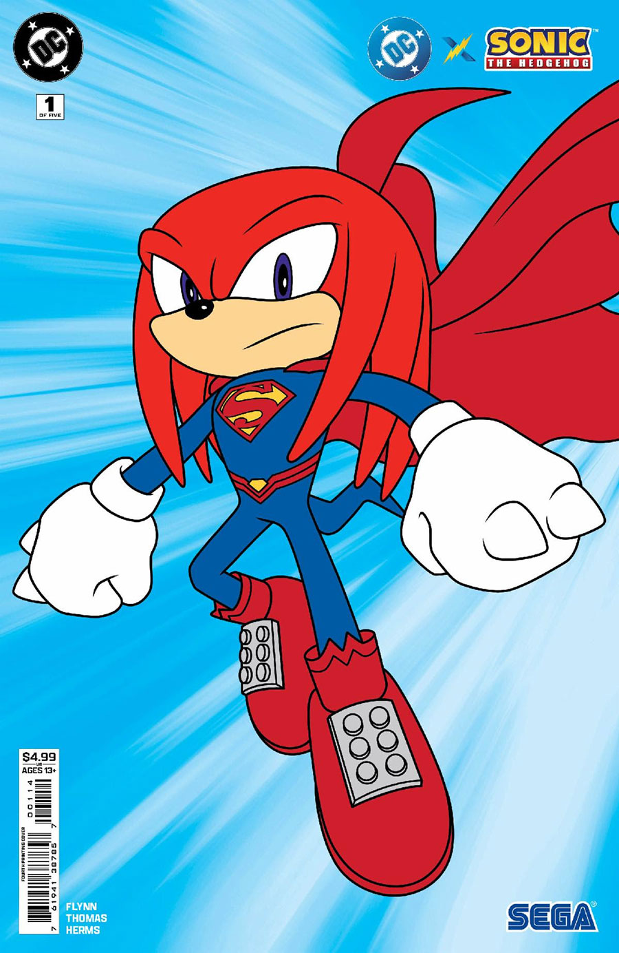 DC x Sonic The Hedgehog #1 Cover H 4th Ptg Superman Card Stock Variant Cover