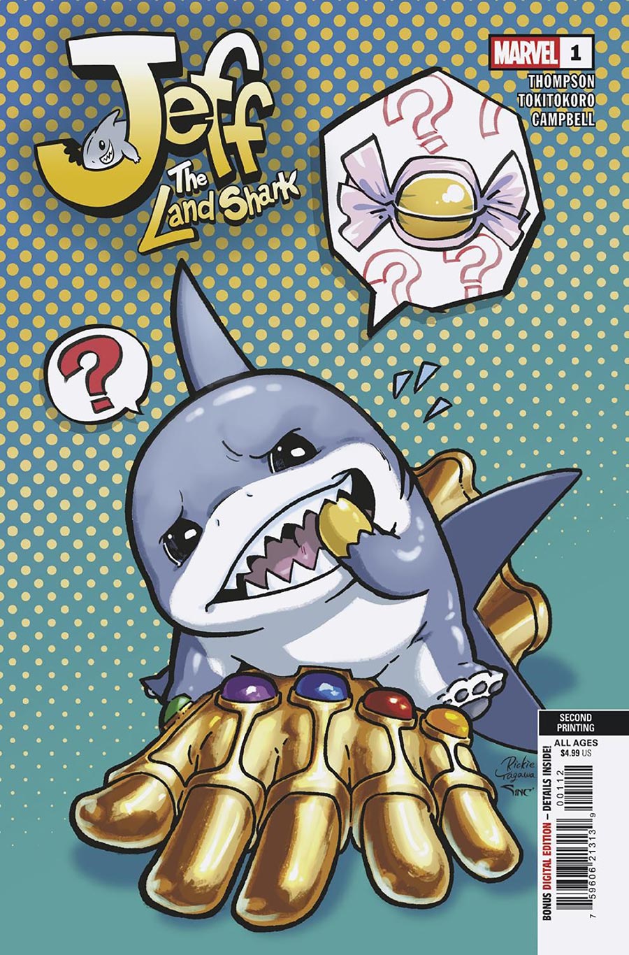 Jeff The Land Shark #1 Cover I 2nd Ptg Rickie Yagawa Variant Cover