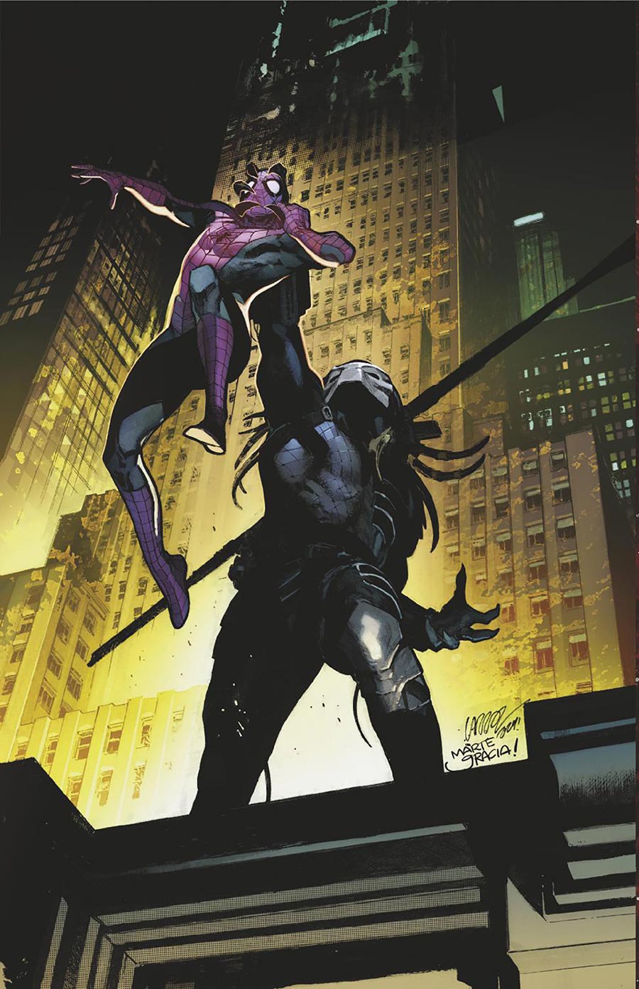 Predator vs Spider-Man #1 Cover K 3rd Ptg Incentive Pepe Larraz Virgin Variant Cover