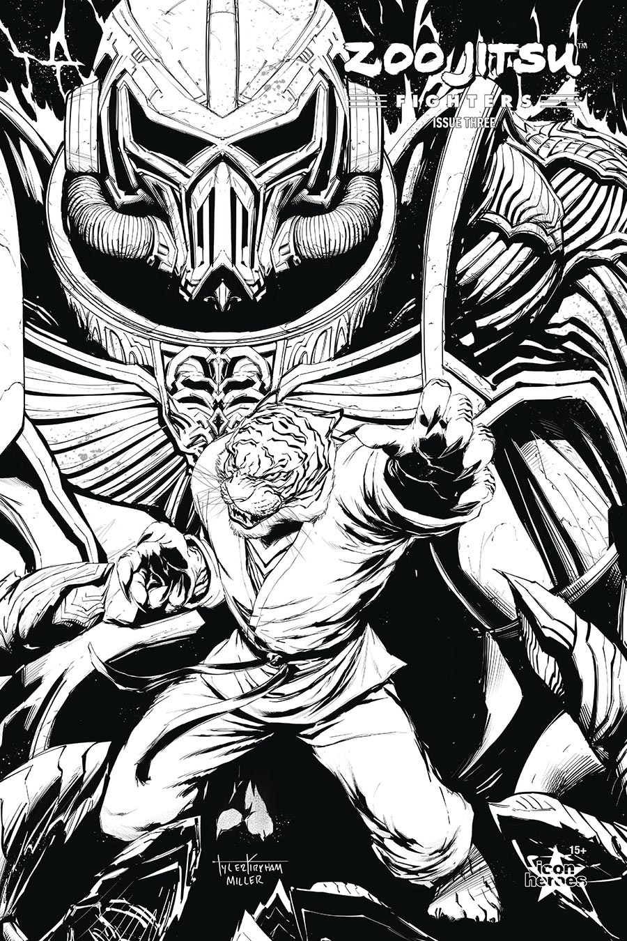 Zoo Jitsu Fighters #3 Cover G Variant Tyler Kirkham Black & White Cover - RESOLICITED