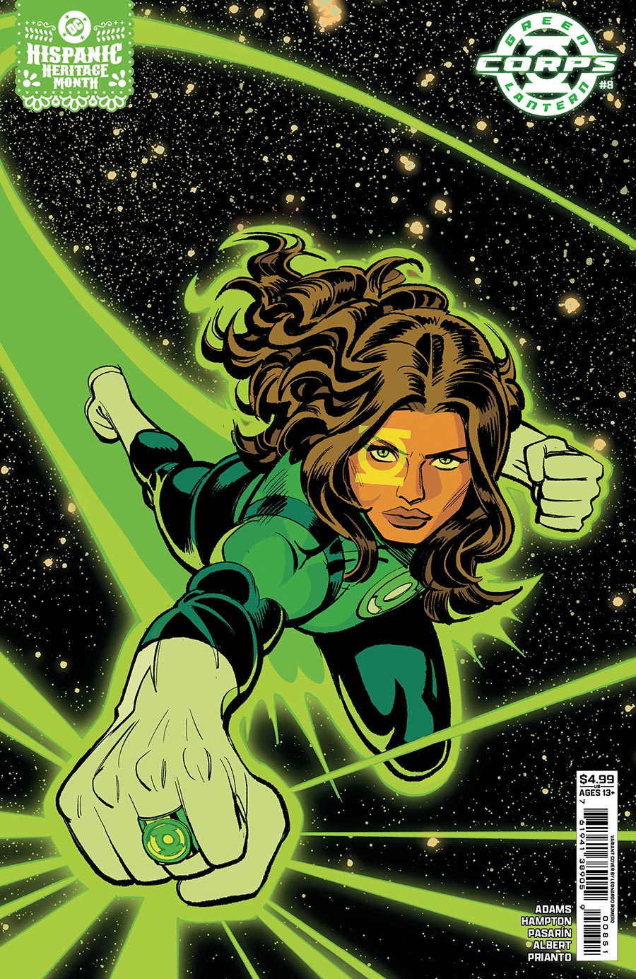 Green Lantern Corps Vol 4 #8 Cover D Variant Leonardo Romero Hispanic Heritage Month Jessica Cruz Card Stock Cover (Starbreaker Supremacy Part 4)