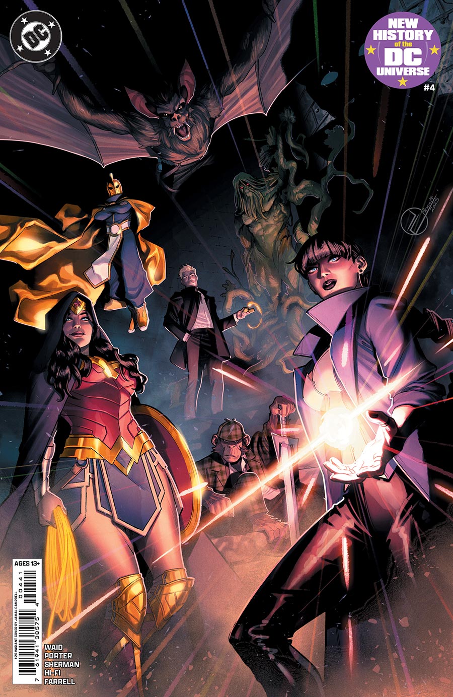 New History Of The DC Universe #4 Cover G Incentive Jamal Campbell Card Stock Variant Cover