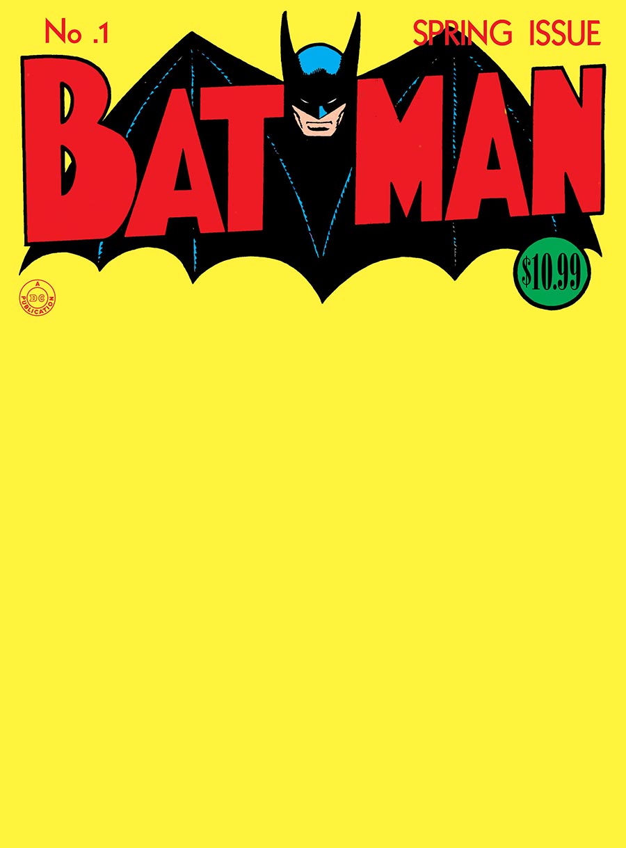 Batman #1 Facsimile Edition (2025 Edition) Cover C Variant Blank Cover