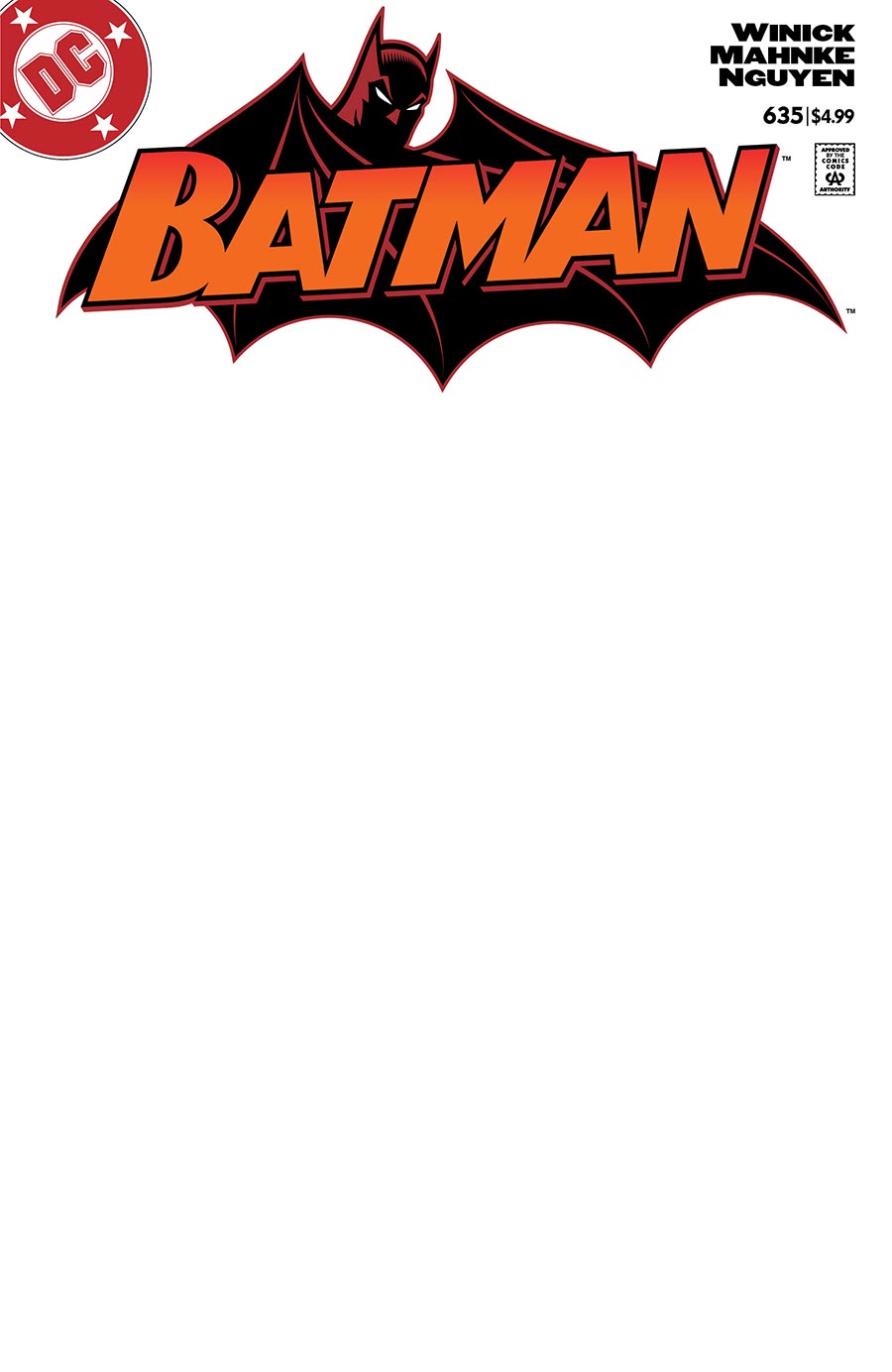 Batman #635 Facsimile Edition Cover D Variant Blank Card Stock Cover