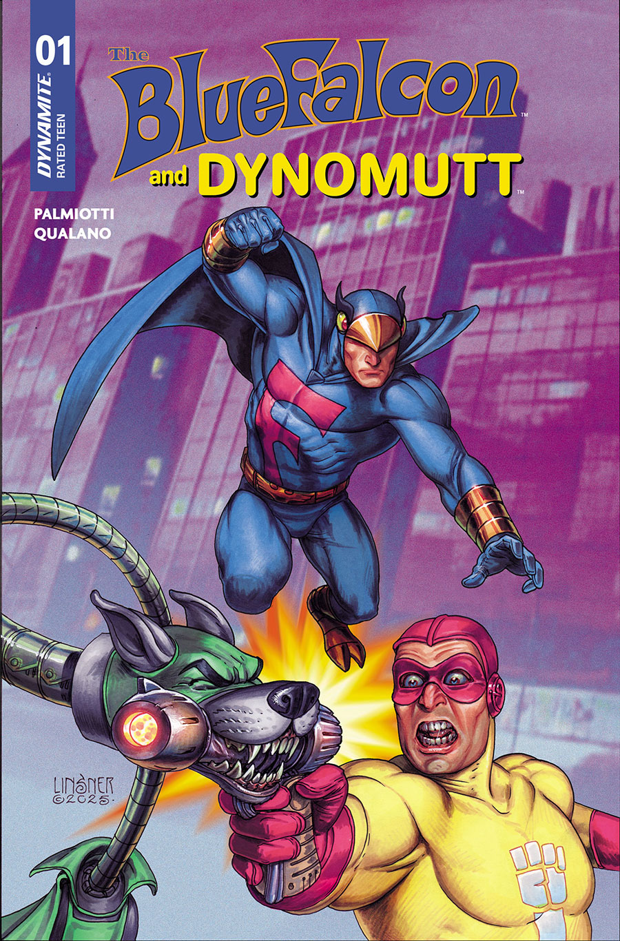 Blue Falcon & Dynomutt #1 Cover C Variant Joseph Michael Linsner Cover