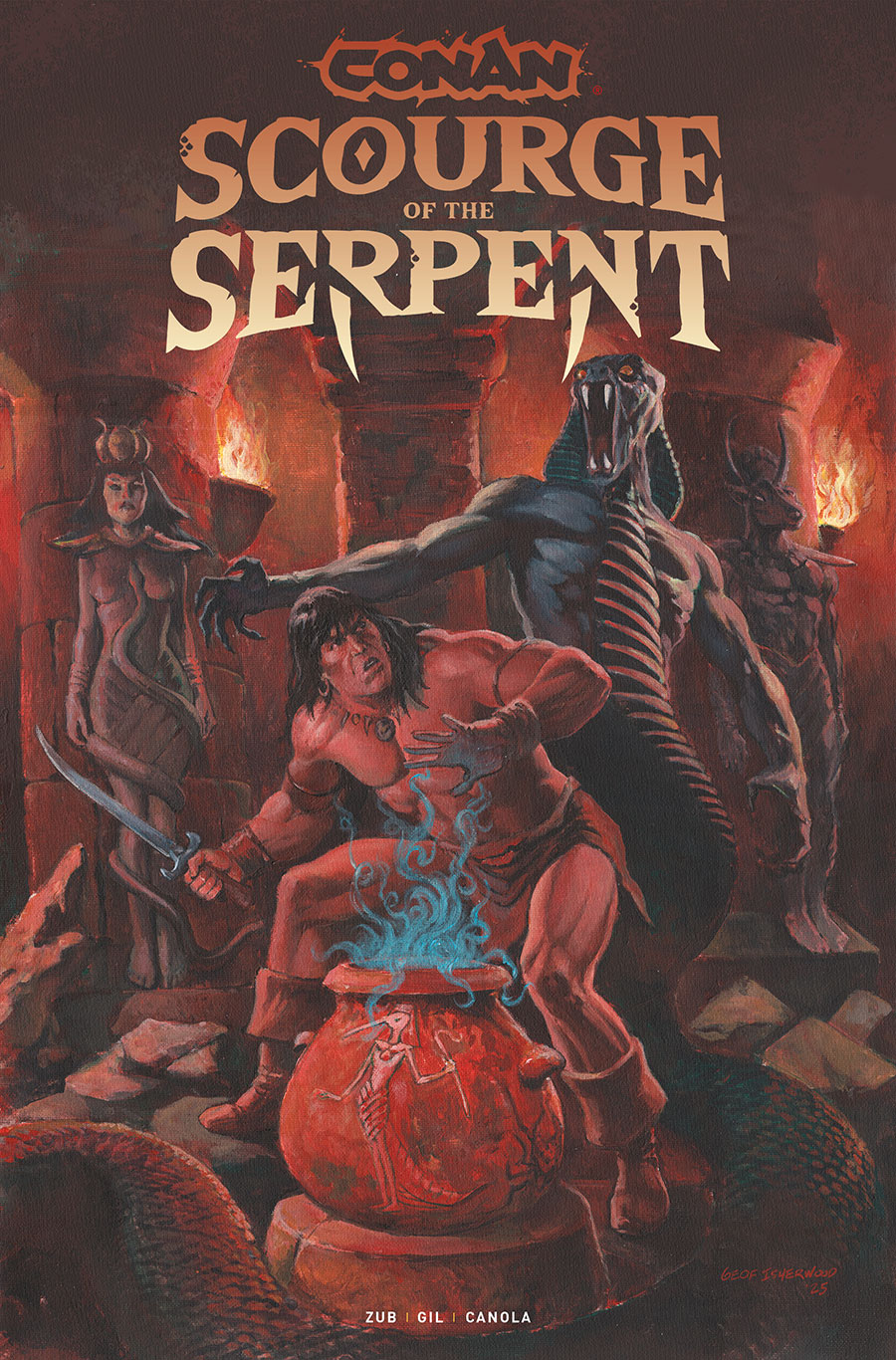 Conan The Barbarian Scourge Of The Serpent #1 Cover C Variant Geof Isherwood Cover