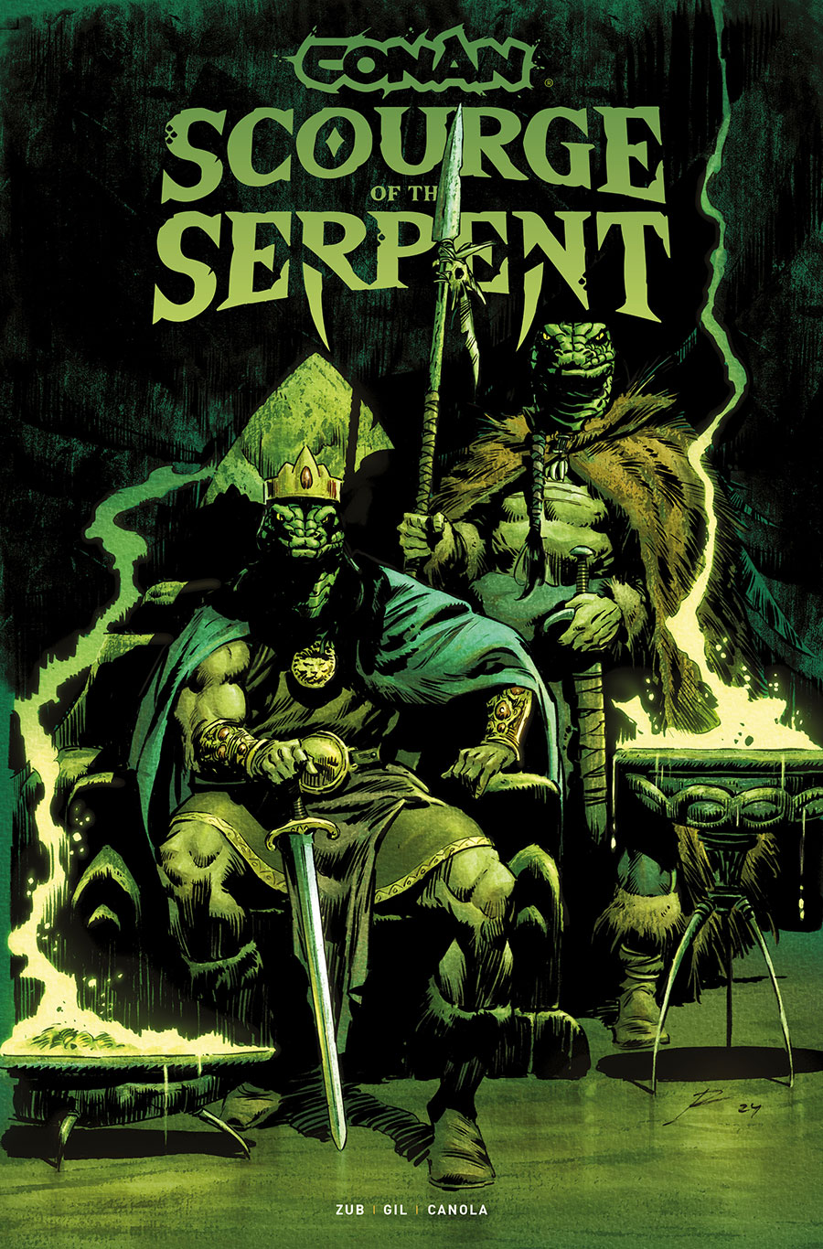 Conan The Barbarian Scourge Of The Serpent #1 Cover G Variant Roberto De La Torre Glow-In-The-Dark Cover