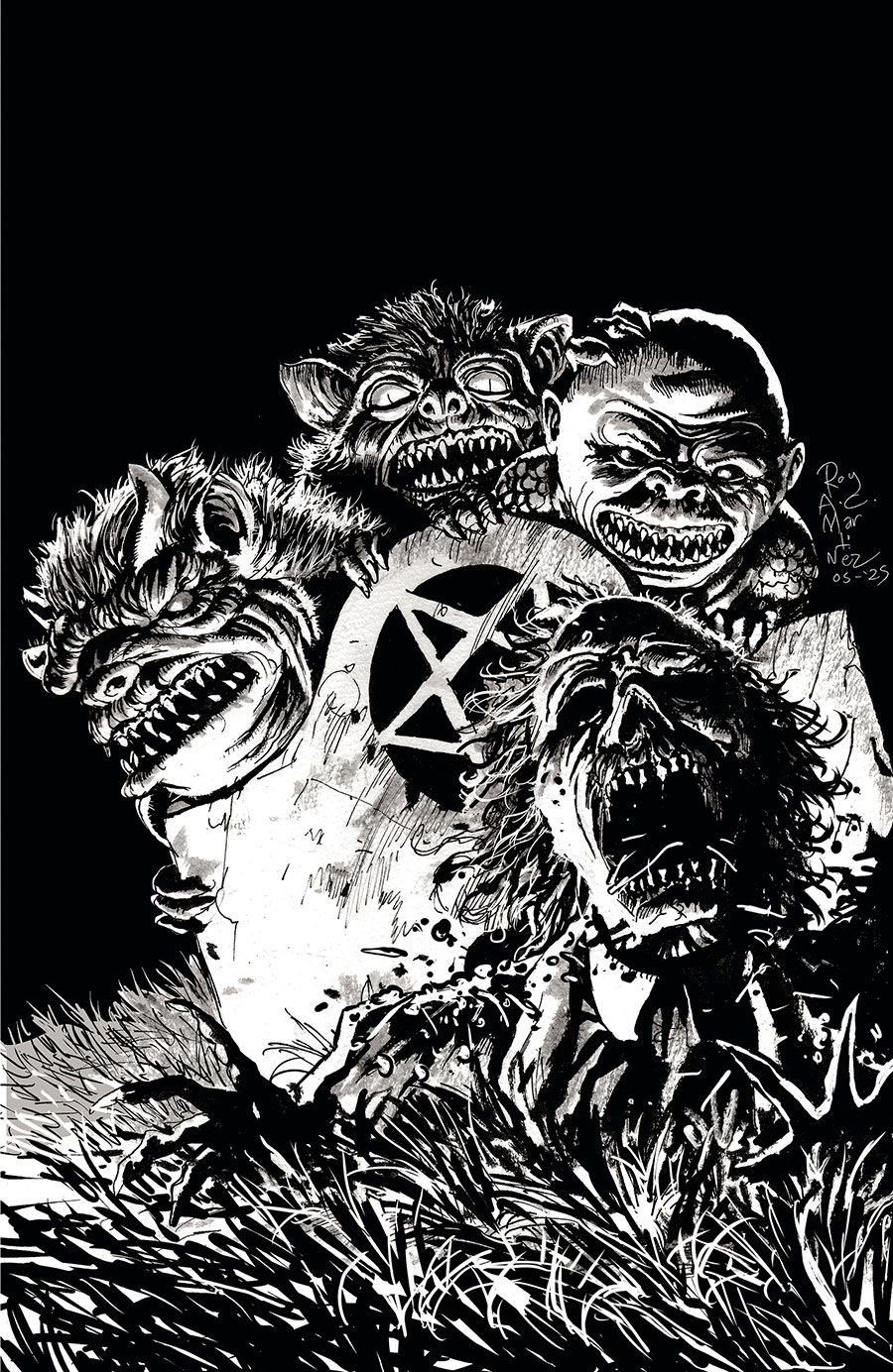 Ghoulies #1 Cover E Limited Edition Roy Alan Martinez Black & White Cover