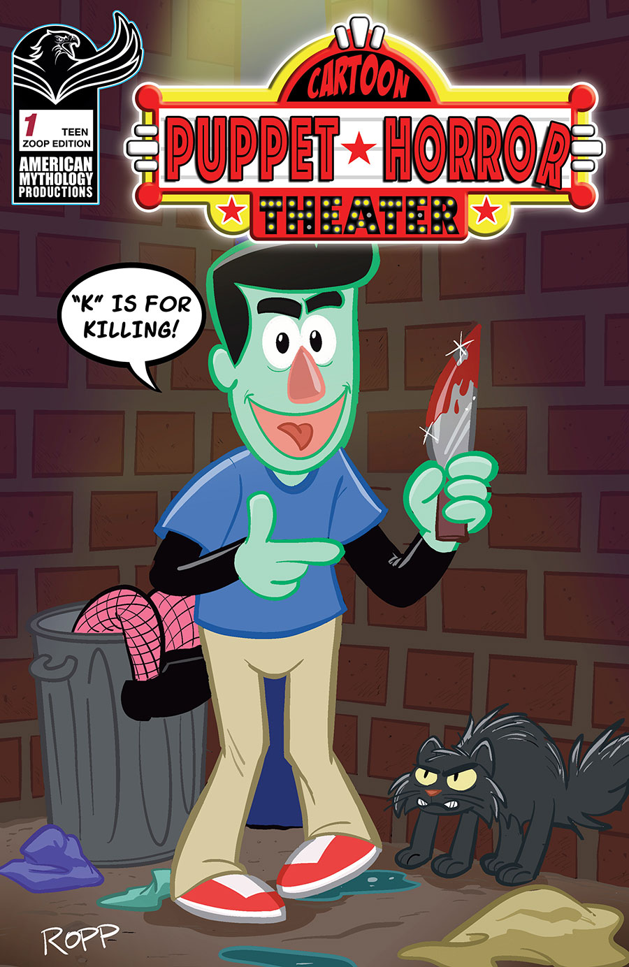 Cartoon Puppet Horror Theater #1 Cover E Zoop Exclusive Adrian Ropp Variant Cover