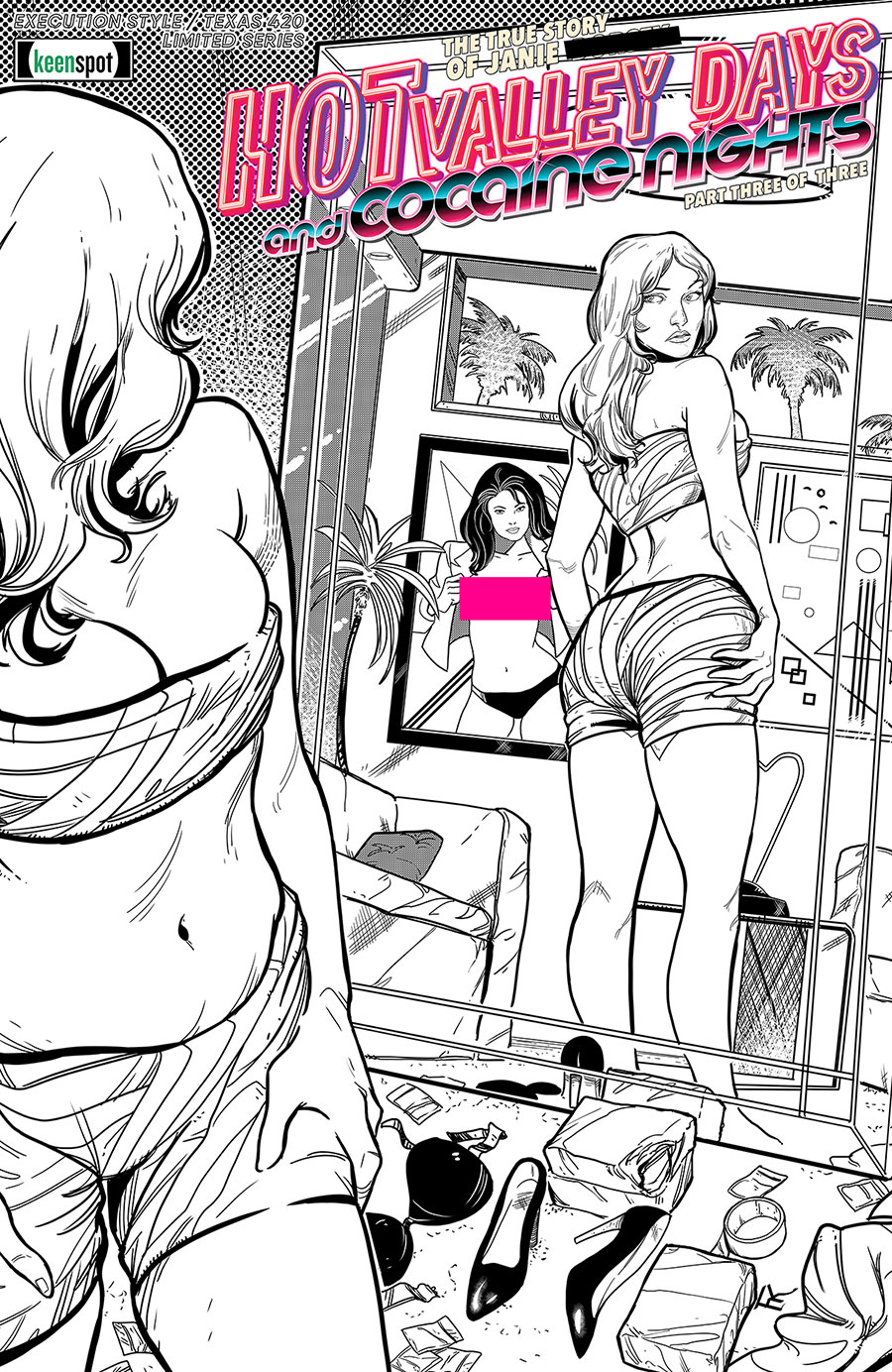 Hot Valley Days And Cocaine Nights (Ex Posse Holdings) #3 Cover B Variant Farid Karami Coloring Book Cover