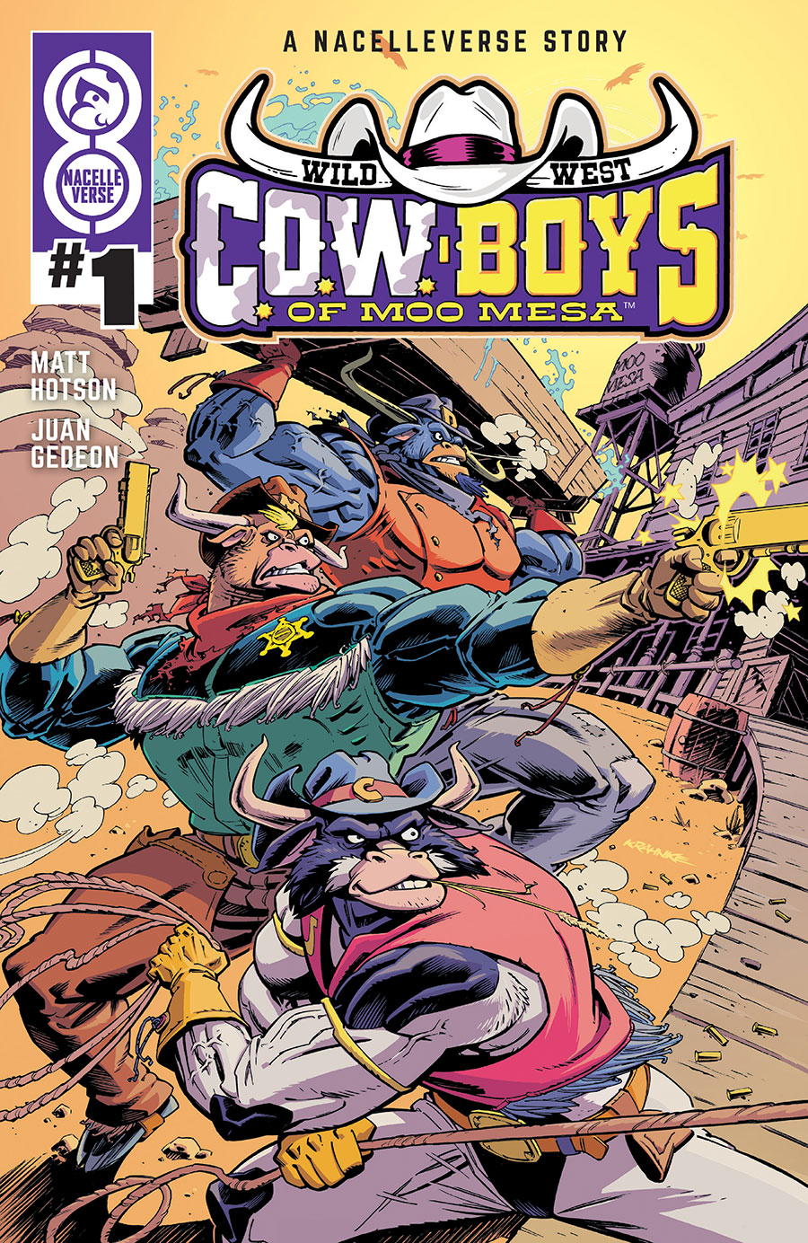 Wild West C.O.W.-Boys Of Moo Mesa Vol 3 #1 Cover B Variant Andrew Krahnke Cover