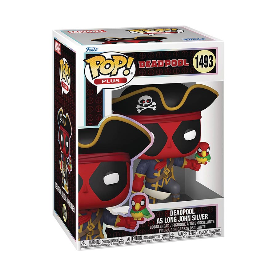 POP Plus Deadpool Literary Classic Deadpool As Long John Silver Vinyl Bobble Head