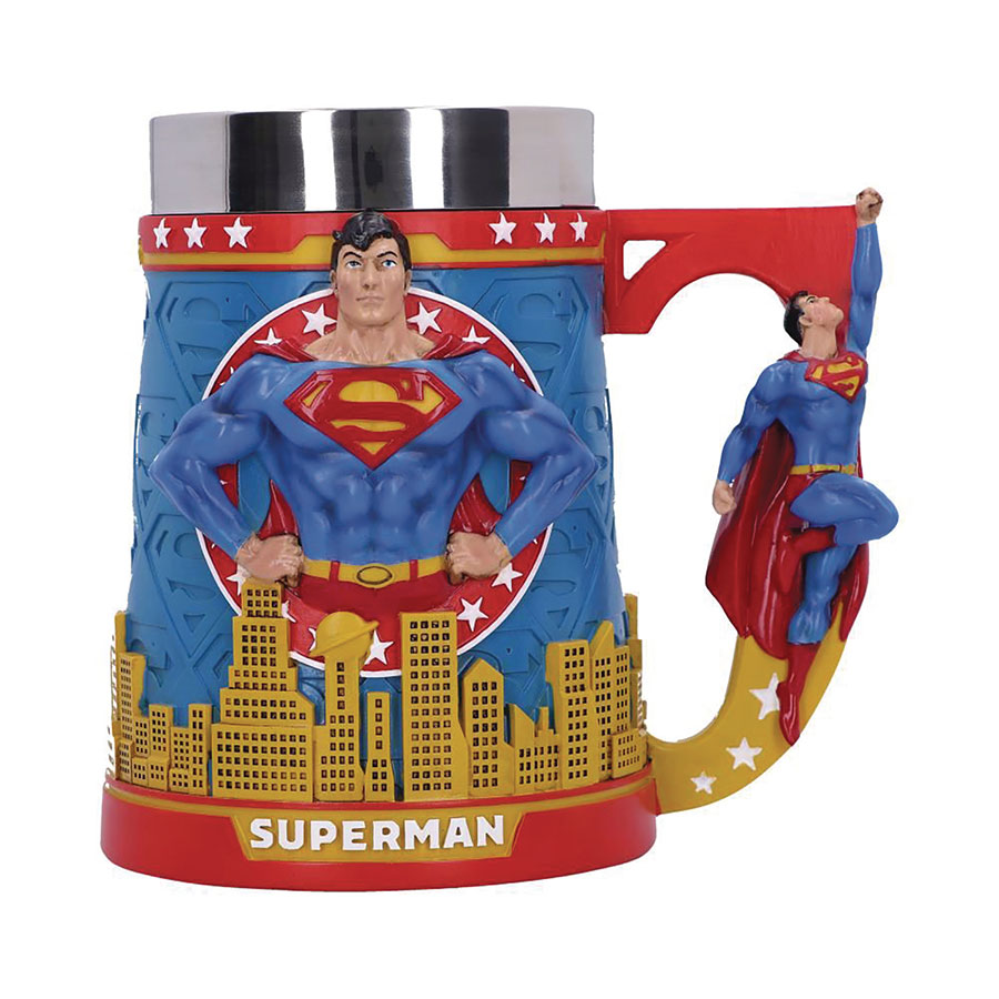 DC SUPERMAN MAN OF STEEL 6.1IN TANKARD (C: 1-1-2)