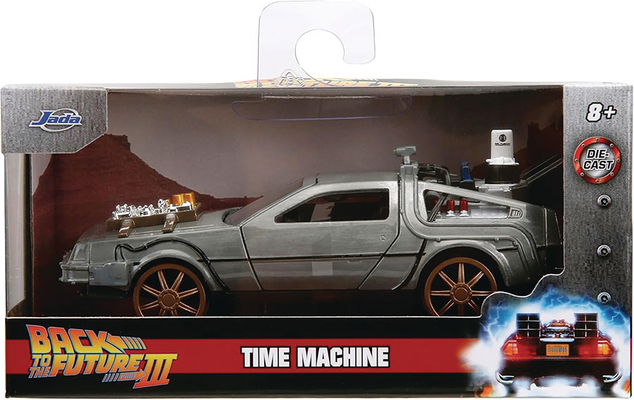 BTTF III TIME MACHINE RAIL WHEELS 1/32 DIE-CAST VEHICLE