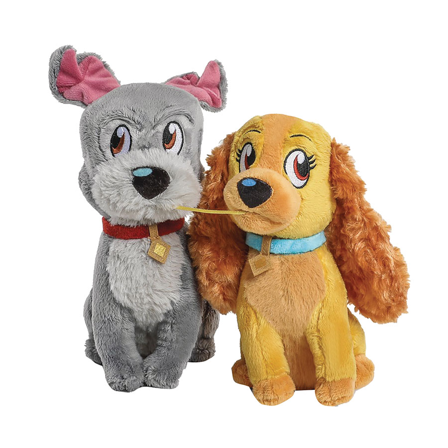 DISNEY LADY AND THE TRAMP SPAGHETTI KISS PLUSH SET (C: