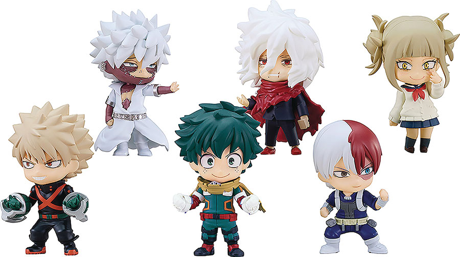 My Hero Academia Heroes vs Villains Nendoroid Surprise Heroes Blind Mystery Box 6-Piece Display