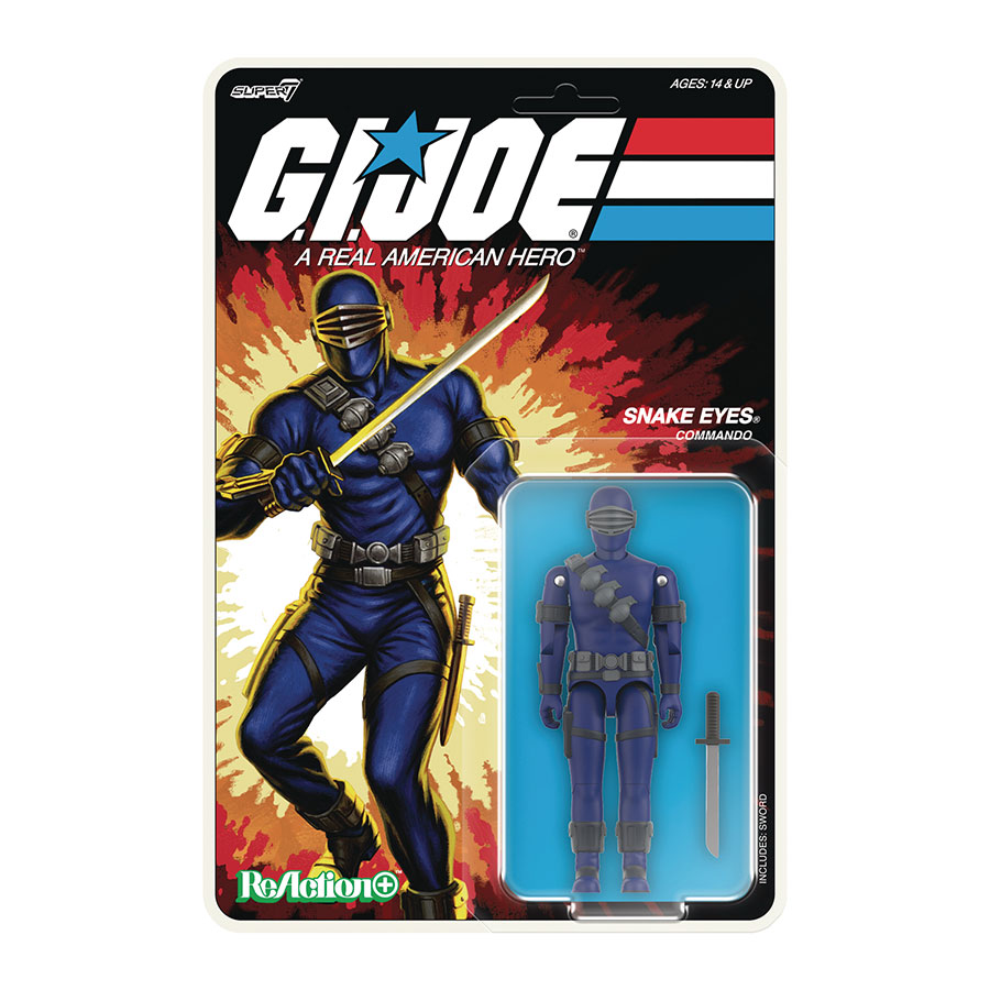 GI JOE REACTION PLUS WV3 SNAKE EYES CARTOON AF (C: 1-1