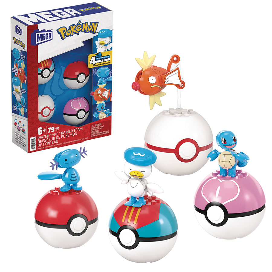 Mega Pokemon Water Type Trainer Team Construction Set