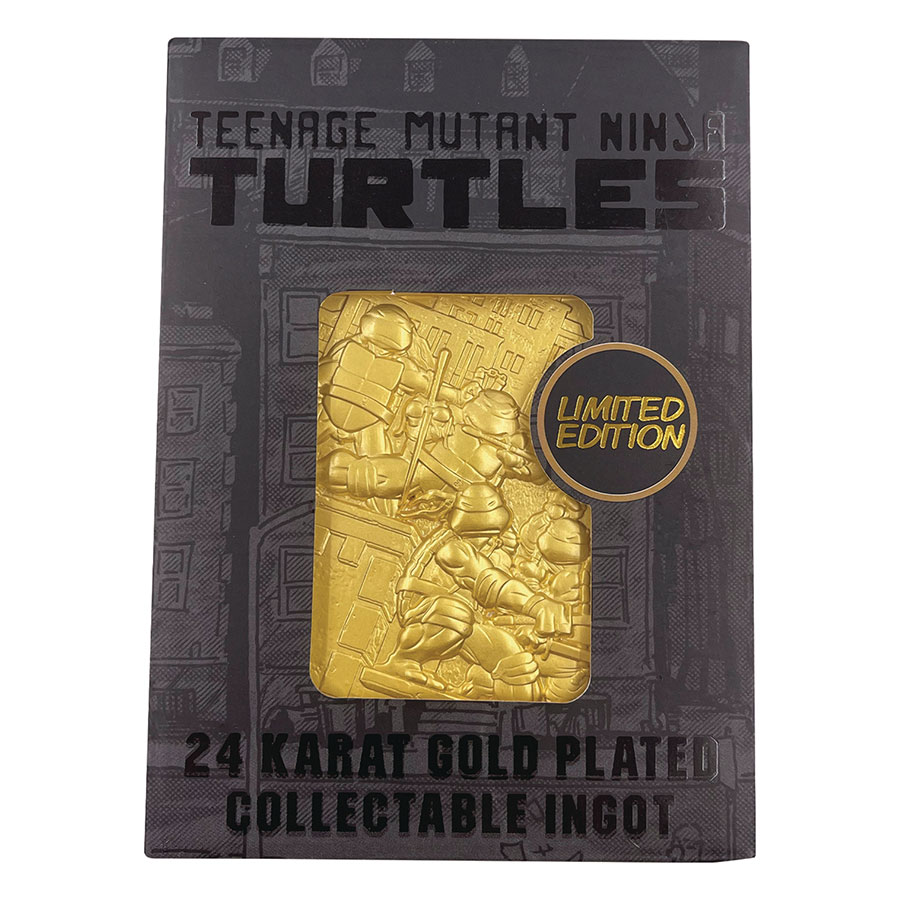 Teenage Mutant Ninja Turtles Limited Edition 24K Gold Plated Comic Book Cover Ingot