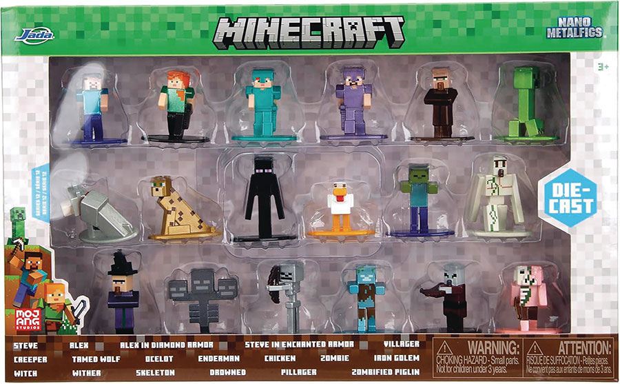MINECRAFT 1.65IN NANO METALFIGS 18PK W12 (C: 1-1-2)