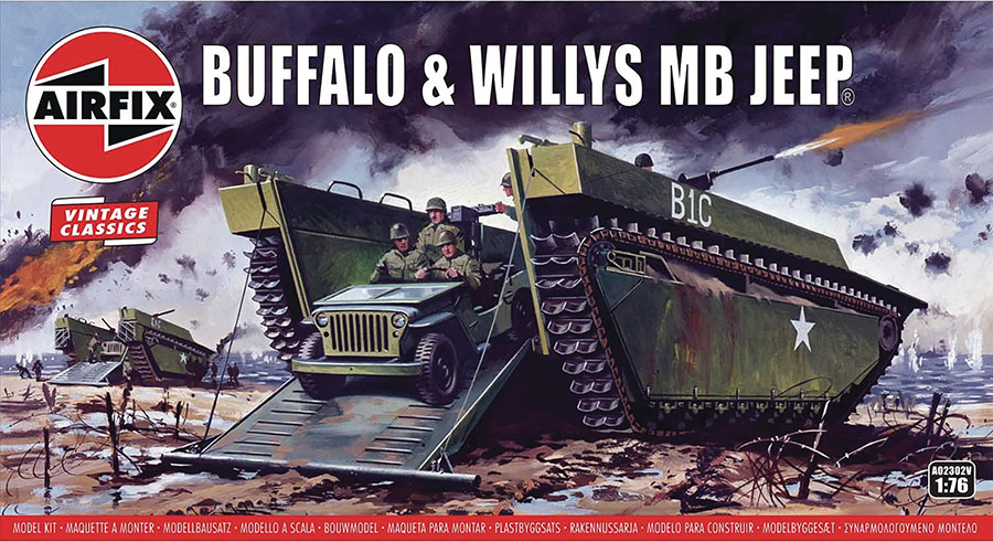 AIRFIX BUFFALO WILLYS MB JEEP 1/76 MODEL KIT (C: 1-1-2