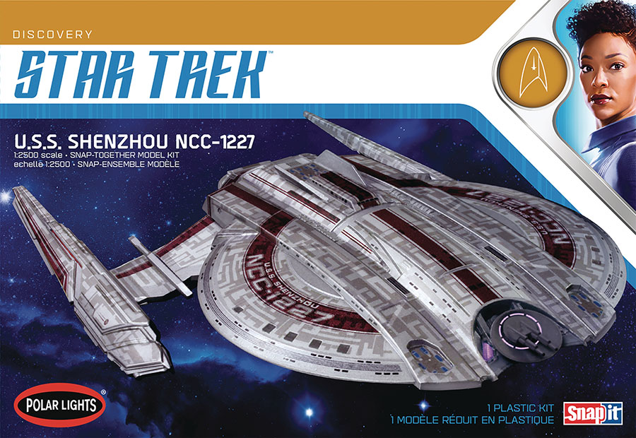 Star Trek Discovery USS Shenzhou Snap 2T Polar Lights 1/2500 Scale Model Kit