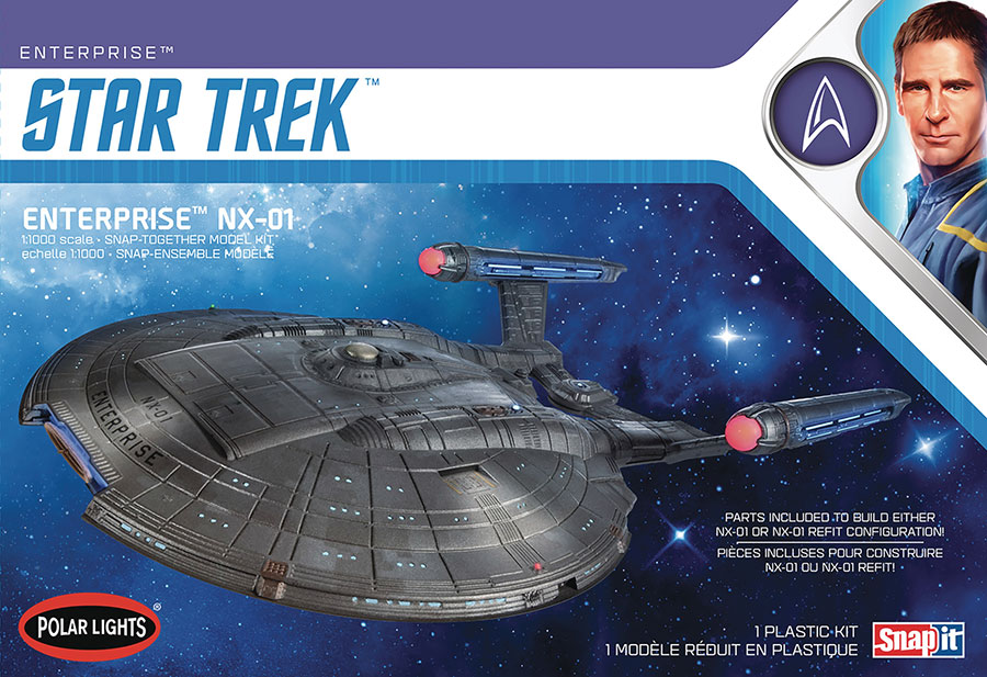Star Trek Enterprise NX-01 Enterprise Snap 2T Polar Lights 1/1000 Scale Model Kit