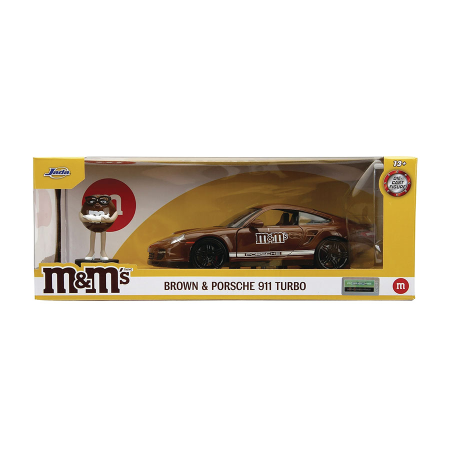 M&MS PORSCHE 911 W/ BROWN FIG 1/24 DIE-CAST VEHICLE (C