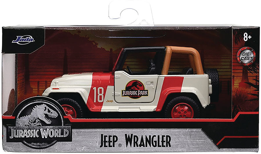 JURASSIC WORLD 1992 JEEP WRANGLER 1/32 DIE-CAST VEHICLE