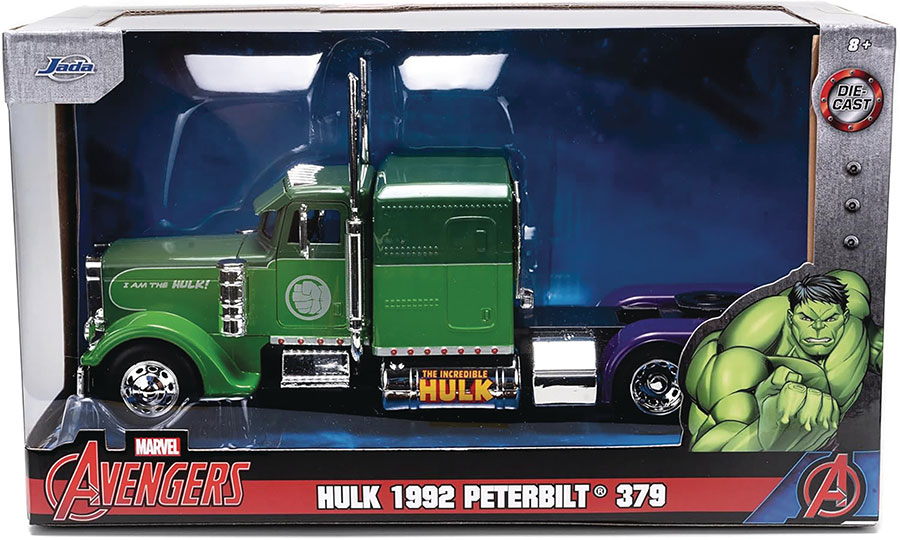 MARVEL HULK 1992 PETERBUILT 379 BIG RIG 1/24 DIE-CAST VEH