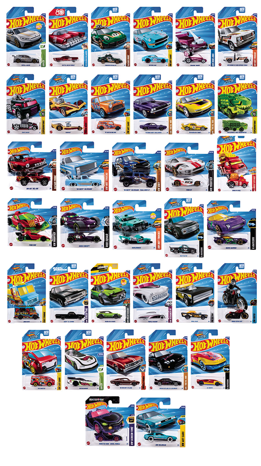 HOT WHEELS 2025 BASIC CAR 1/64 DIE-CAST WAVE H ASST (C