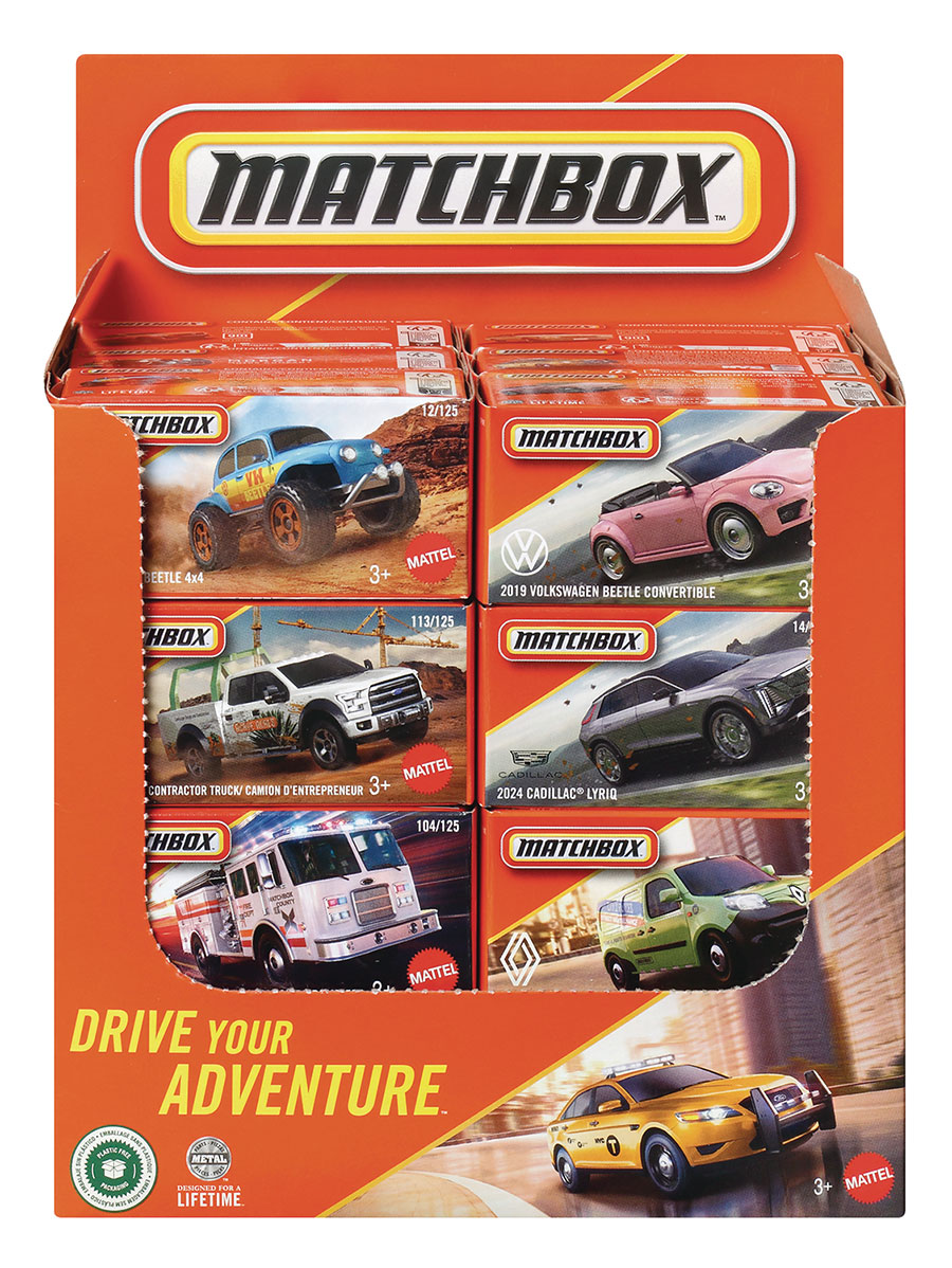 Matchbox 2025 Power Grabs 1/64 Scale Die-Cast Vehicle Wave C Assortment Case