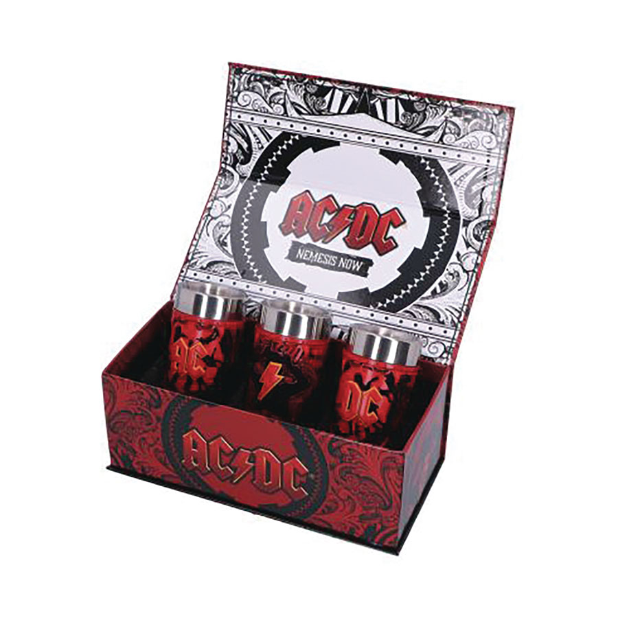 ACDC LOGO SHOT GLASS SET (SET OF 3) 3.4IN (C: 1-1-2)