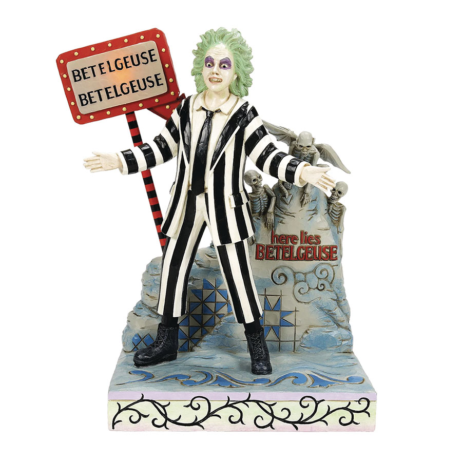 BEETLEJUICE LED SIGN & GRAVESTONE 9.84IN STATUE (C: 1-