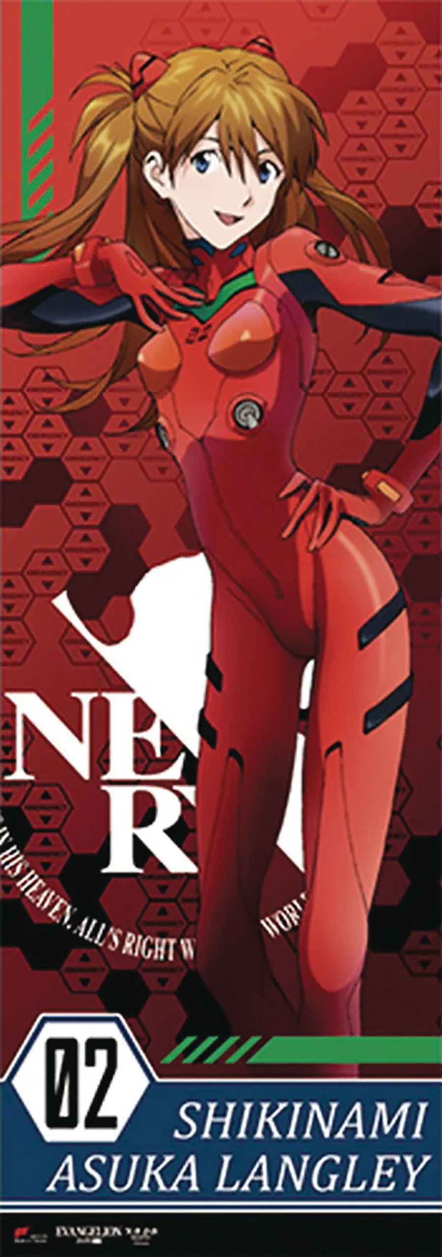 EVANGELION ASUKA LANGLEY HUMAN SIZE 67IN WALL SCROLL (