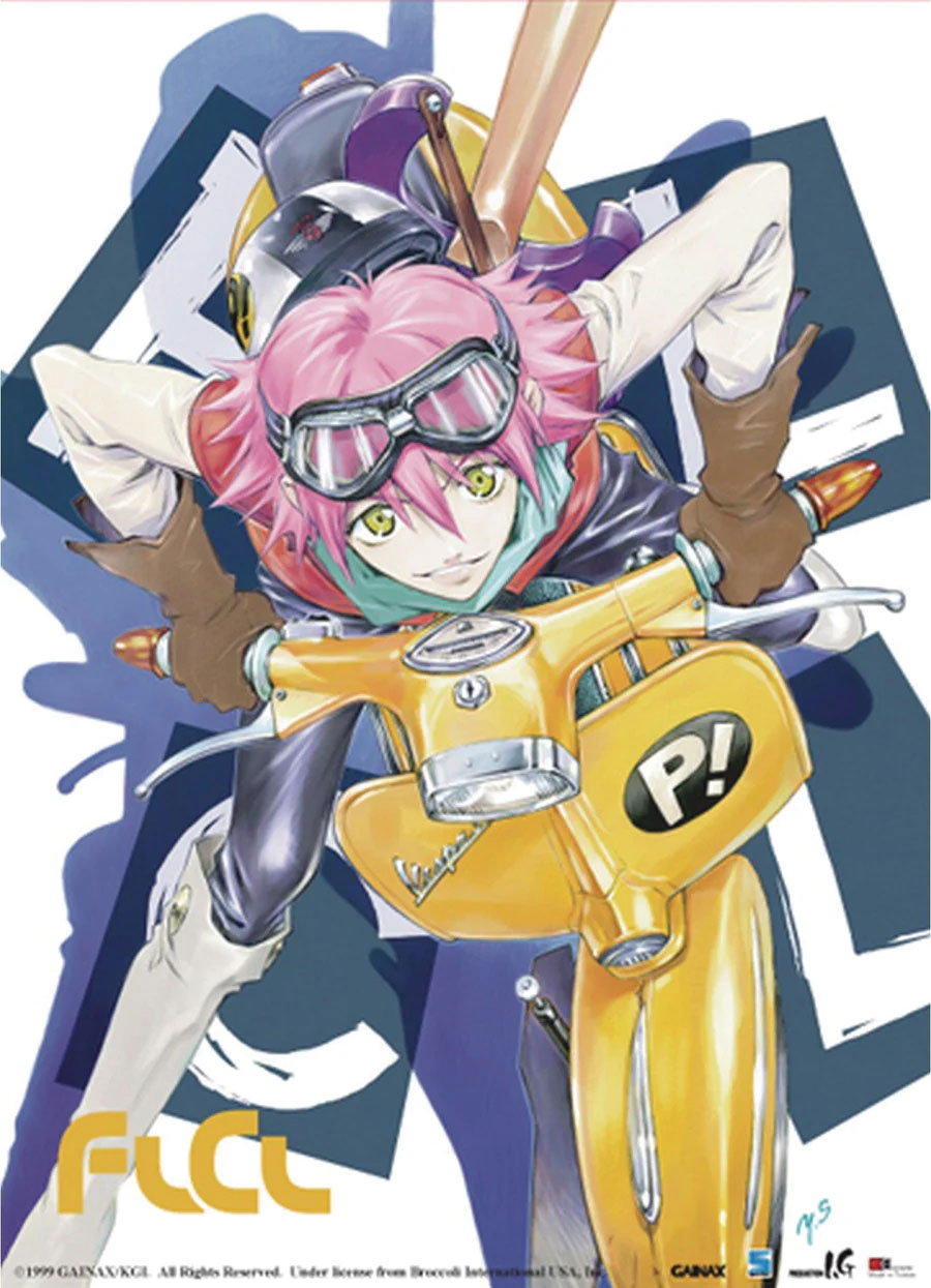 FLCL HARUKO HARUHARA ON VESPA 44IN WALL SCROLL (C: 1-1